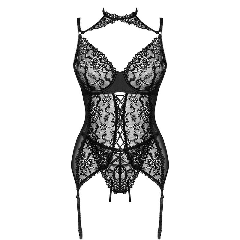 LIVCO CORSETTI FASHION - GIELLANDRA FOR THE SENSES COLLECTION CORSET + PANTY BLACK L/XL - L/XL - 8