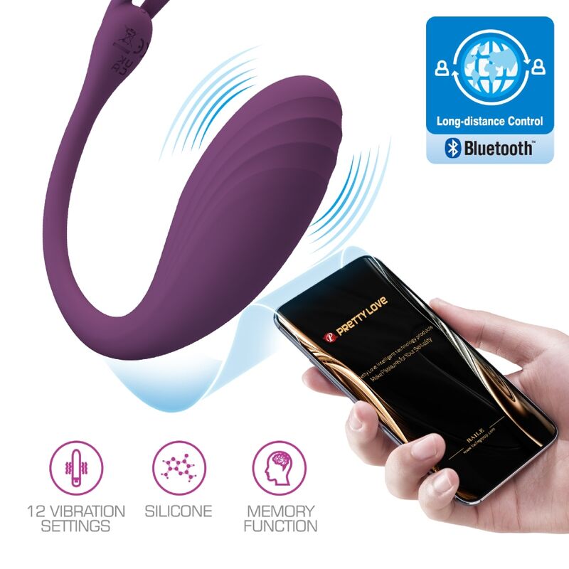 PRETTY LOVE - CATALINA VIBRATOR APP REMOTE CONTROL PURPLE - 20