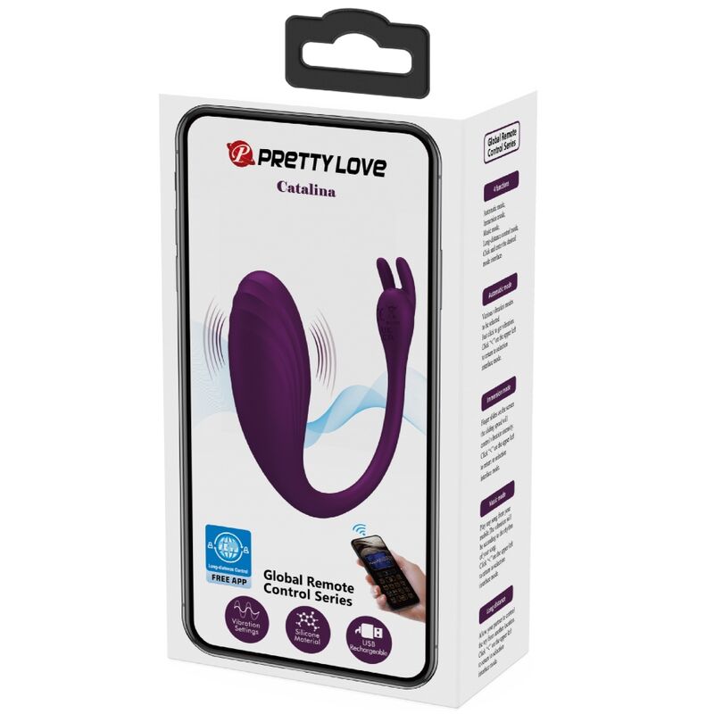 PRETTY LOVE - CATALINA VIBRATOR APP REMOTE CONTROL PURPLE - 13