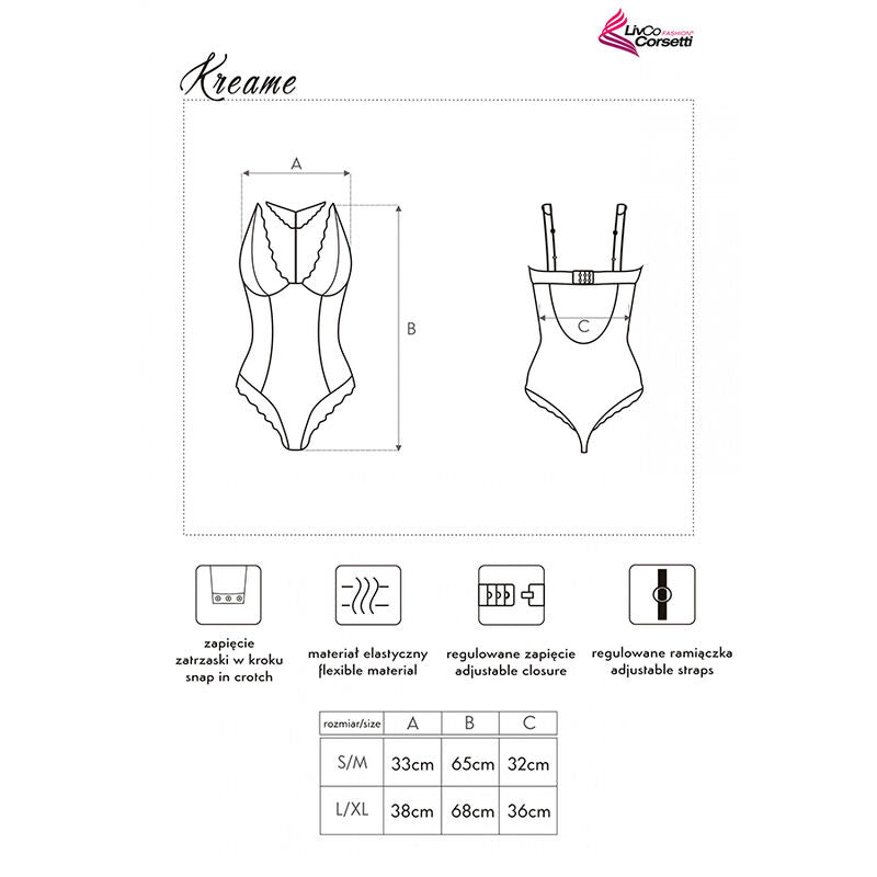 LIVCO CORSETTI FASHION - KREAME LC 90546 BODY BLACK - L/XL - 6