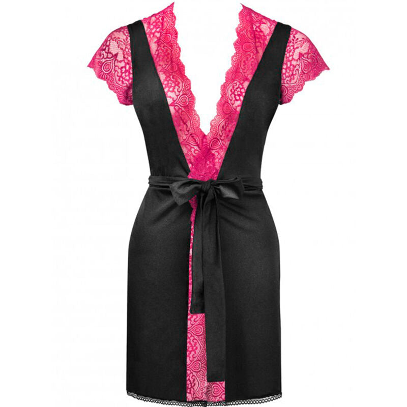 LIVCO CORSETTI FASHION - KUMIKO LC 90428 DRESSING GOWN + PANTY BLACK S/M - S/M - 7