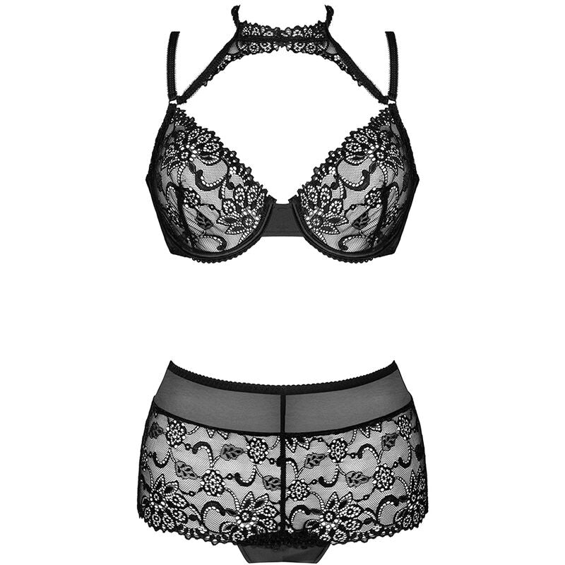 LIVCO CORSETTI FASHION - LINERA FOR THE SENSES COLLECTION BRA + PANTY BLACK L/XL - S/M - 7