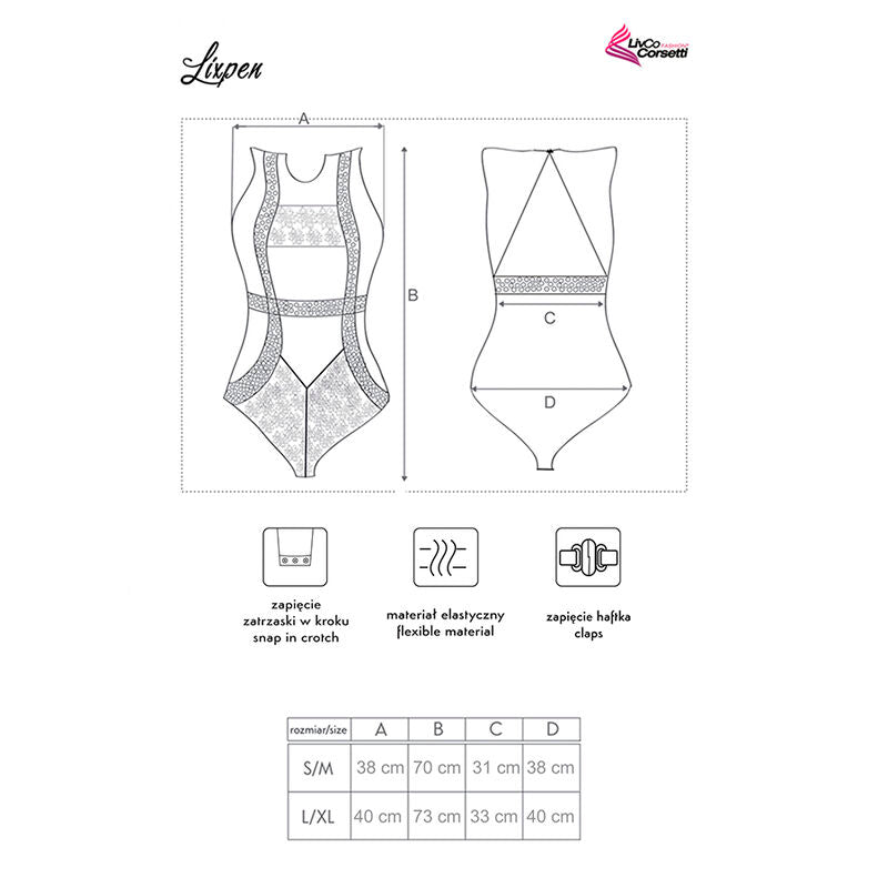 LIVCO CORSETTI FASHION - LIXPEN LC 90612 BODY BLACK - 1