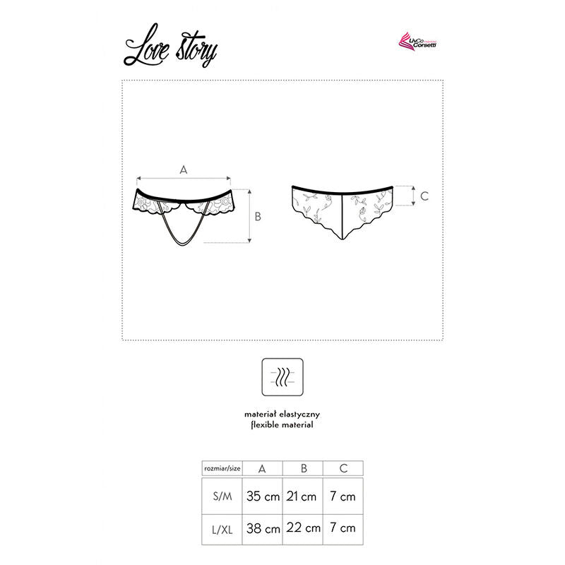 LIVCO CORSETTI FASHION - LOVE STORY LC 90679 PANTY CROTCHLESS BLACK - 3