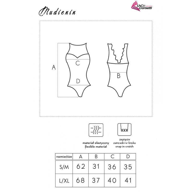 LIVCO CORSETTI FASHION - MUDIENIN LC 90654 BODY BLACK - L/XL - 7