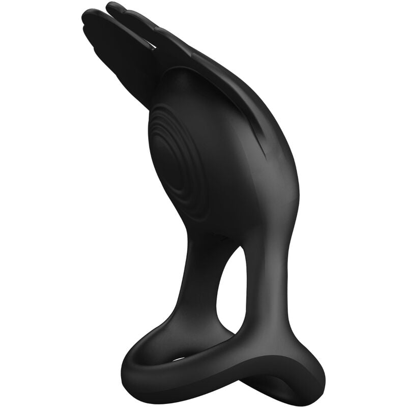 PRETTY LOVE - SILAS VIBRANT PENIS RING 7 VIBRATIONS BLACK SILICONE - 2