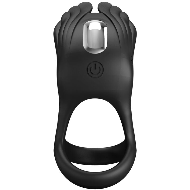 PRETTY LOVE - ANNEAU PÉNIS VIBRANT SILAS 7 VIBRATIONS SILICONE NOIR