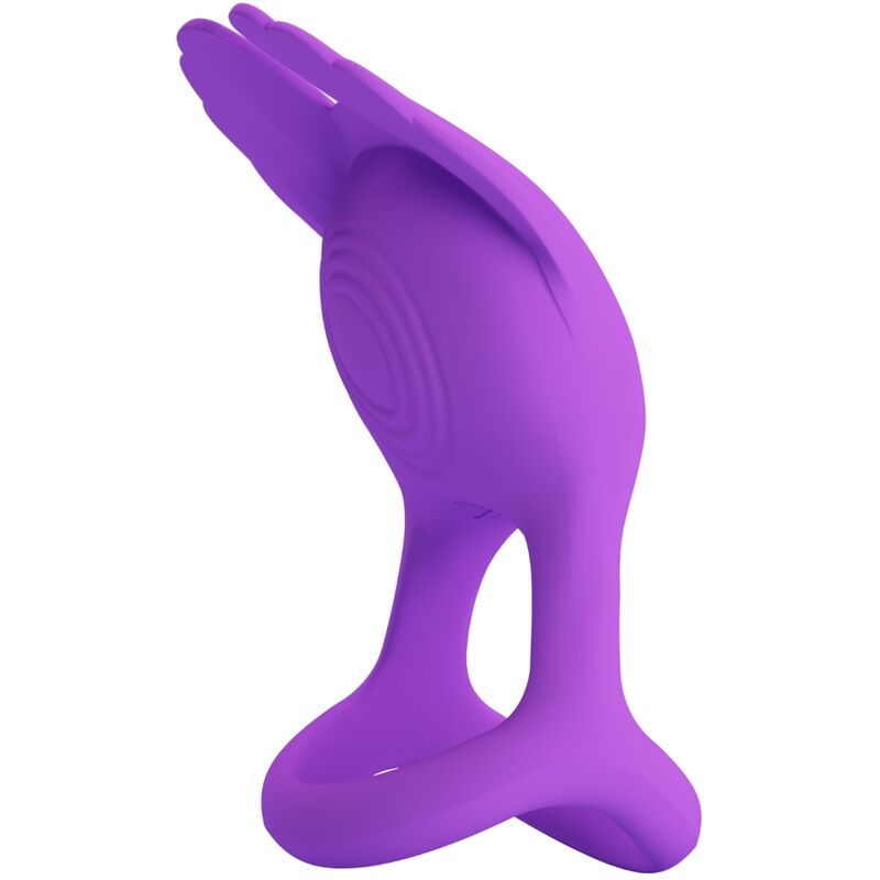 PRETTY LOVE - SILAS VIBRANT PENIS RING 7 VIBRATIONS PURPLE SILICONE - 8