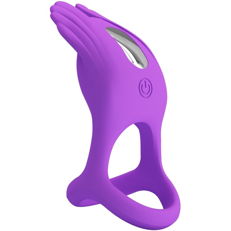 PRETTY LOVE - SILAS VIBRANT PENIS RING 7 VIBRATIONS PURPLE SILICONE - 3