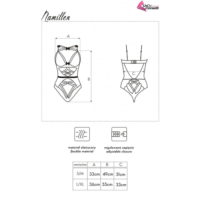 LIVCO CORSETTI FASHION - NAMILLEN LC 90528 BODY BLACK - 2