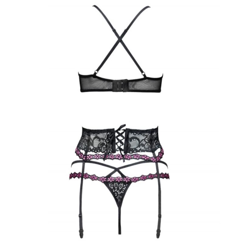 LIVCO CORSETTI FASHION - SNEHANA LC 90443 BRA + GARTER BELT + PANTY BLACK - L/XL - 9
