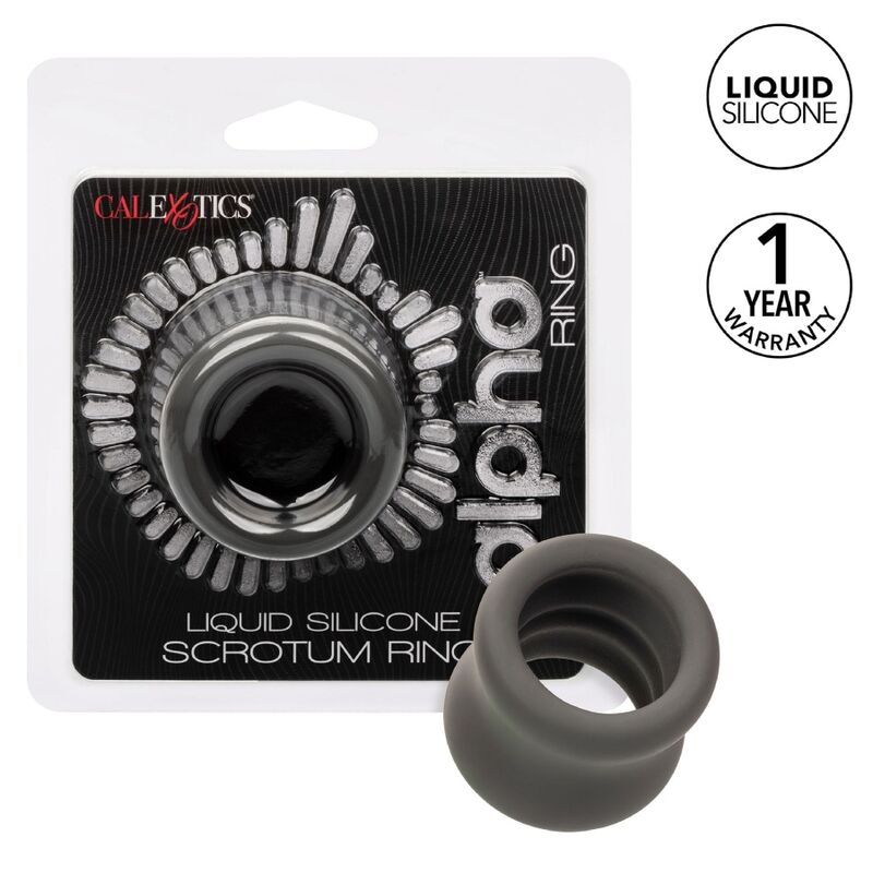 CALEXOTICS - ALPHA EXTENDABLE RING FOR SCROTUM BLACK