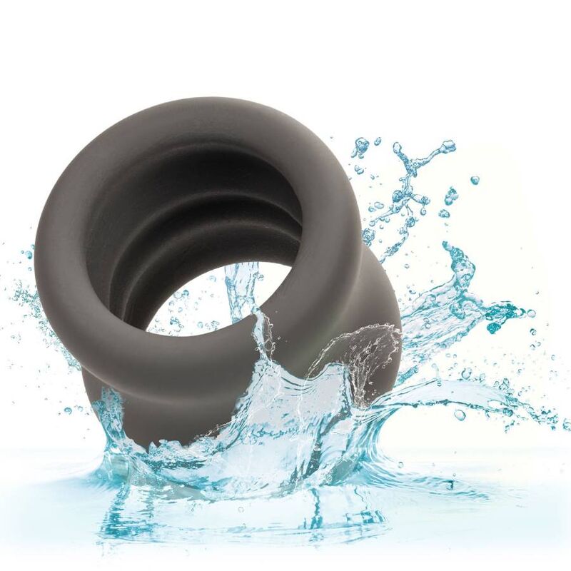 CALEXOTICS - ALPHA EXTENDABLE RING FOR SCROTUM BLACK