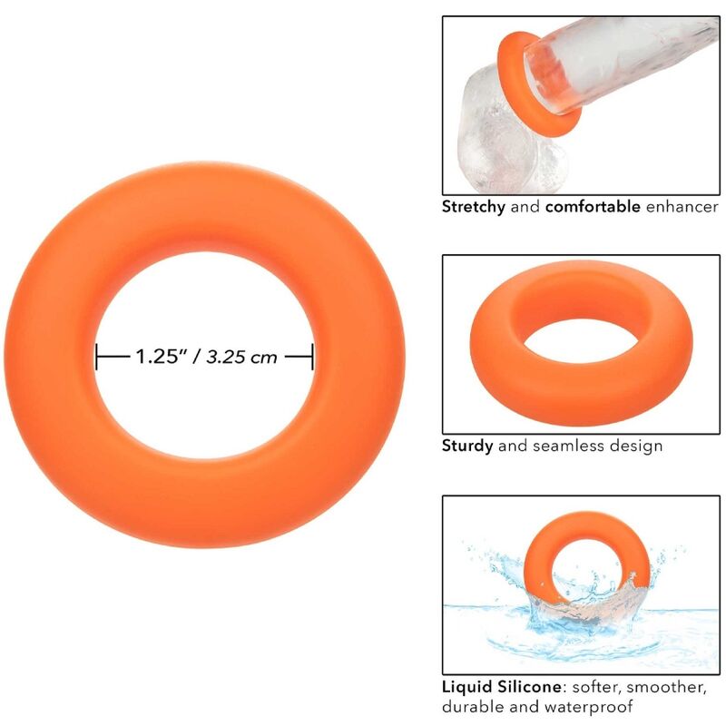 CALEXOTICS - ALPHA PROLONG LARGE RING ORANGE - 8