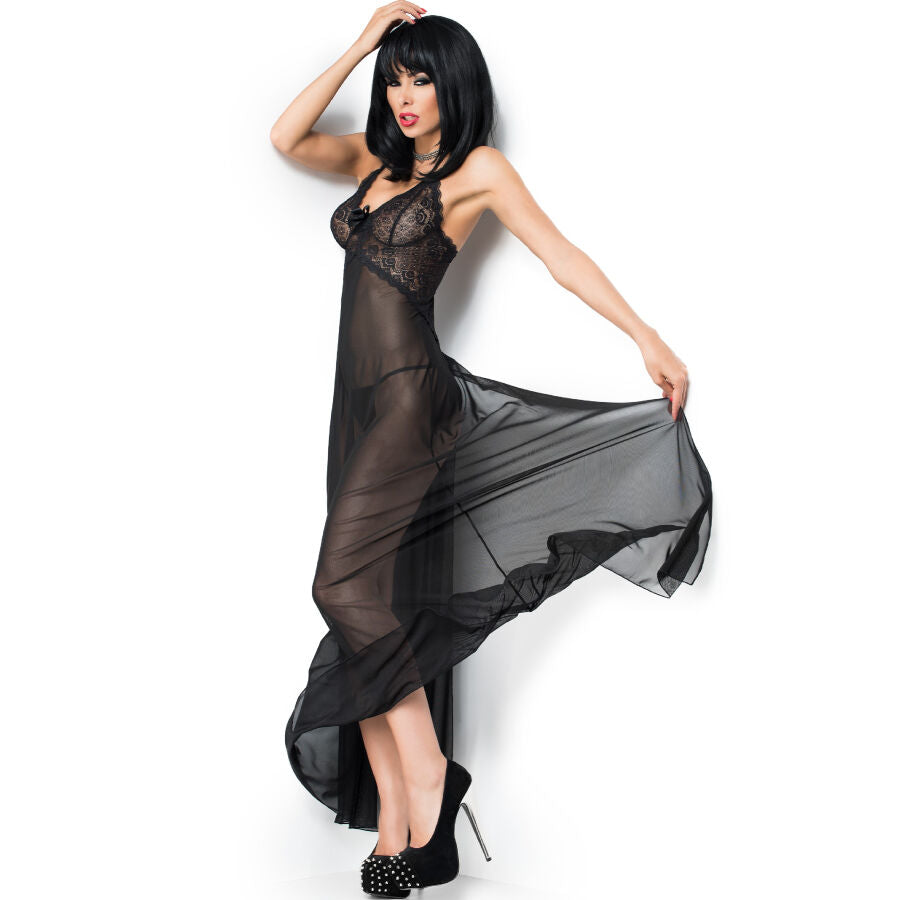 CHILIROSE - CR 3883 BABYDOLL LONG BLACK L/XL - S/M / BLACK - 11