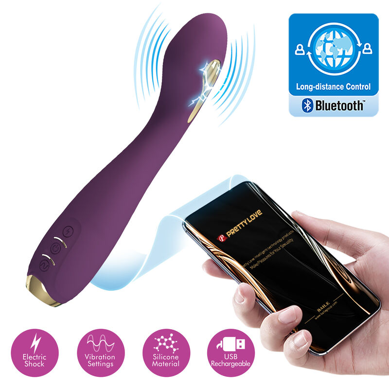 PRETTY LOVE - HECTOR ELECTROSHOCK VIBRATOR BY APP CONTROL PURPLE - 17