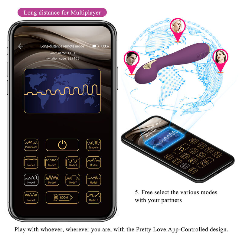 PRETTY LOVE - HECTOR ELECTROSHOCK VIBRATOR BY APP CONTROL PURPLE - 11