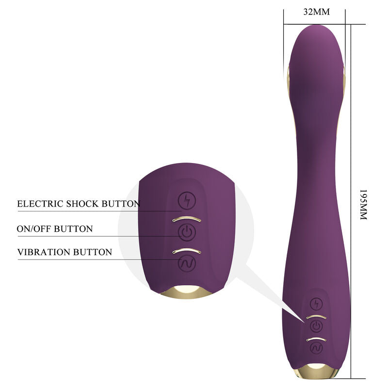 PRETTY LOVE - HECTOR ELECTROSHOCK VIBRATOR BY APP CONTROL PURPLE - 4