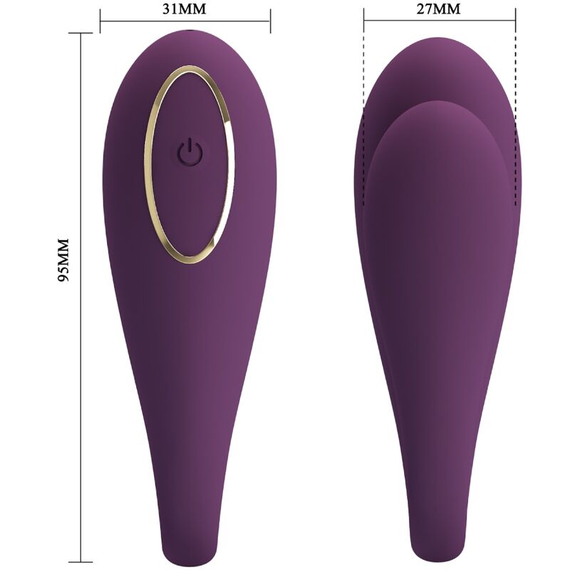 PRETTY LOVE - AUGUST REMOTE GLOBAL DOUBLE PLEASURE VIBRATOR - 15