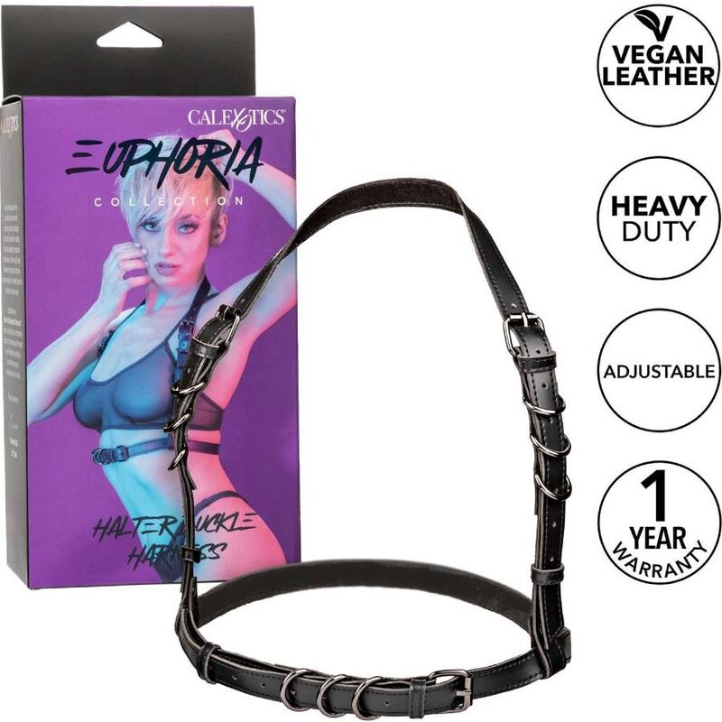 CALEXOTICS - EUPHORIA HALTER BUCKLE HARNESS BLACK - 5