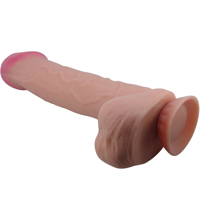 PRETTY LOVE - SLIDING SKIN SERIES REALISTIC DILDO WITH SLIDING SKIN SUCTION CUP BROWN 26 CM - 2