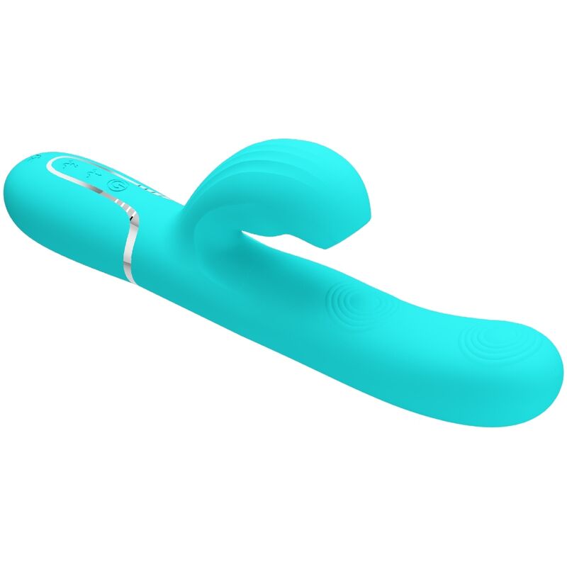 PRETTY LOVE - PERLITA MULTIFUNCTION 3 IN 1 G-SPOT VIBRATOR AQUA GREEN - 2