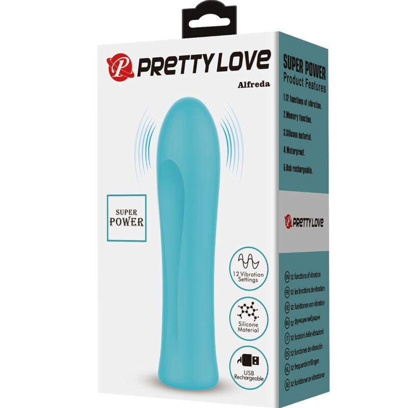 PRETTY LOVE - ALFREDA SUPER POWER VIBRATOR AQUA GREEN - 4