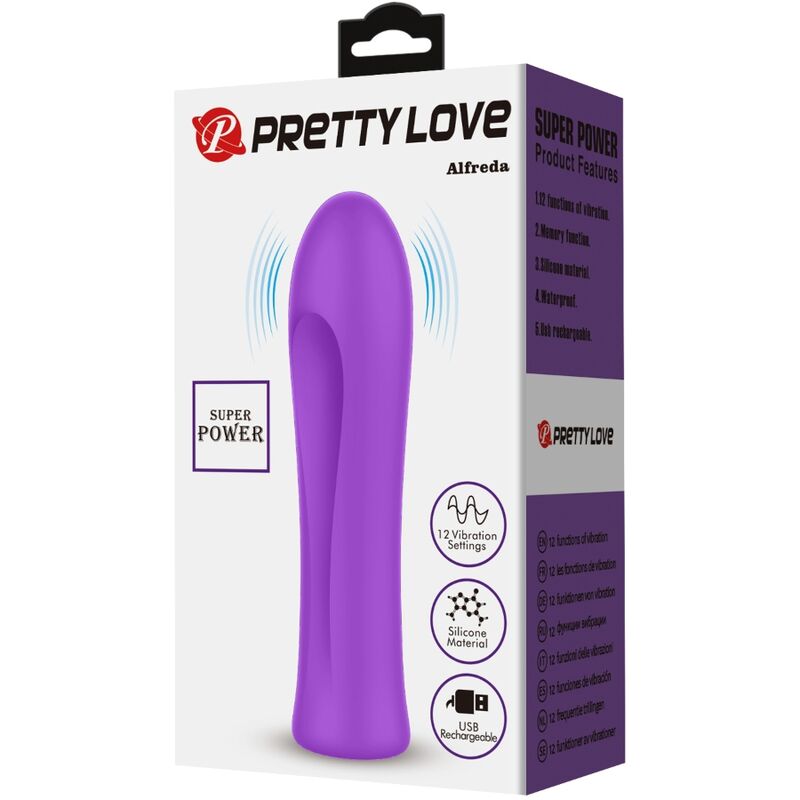 PRETTY LOVE - ALFREDA SUPER POWER VIBRATOR AQUA PURPLE - 7