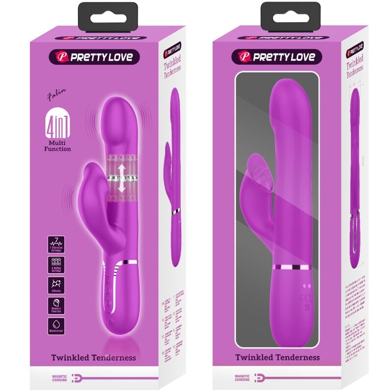 PRETTY LOVE - RABBIT VIBRATOR PEARLS VIOLET - 10