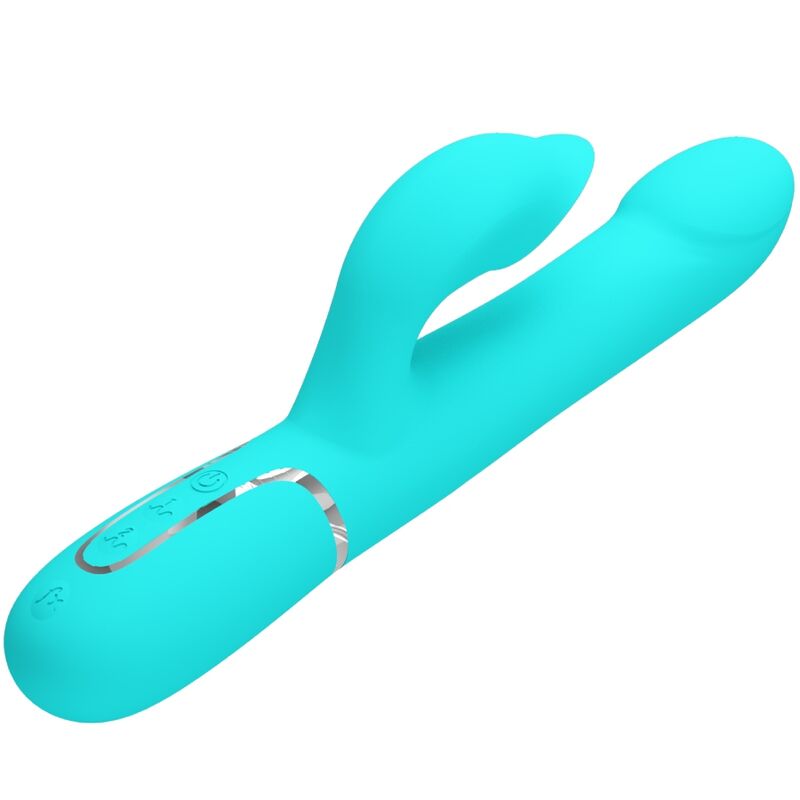 PRETTY LOVE - RABBIT VIBRATOR PEARLS AQUA GREEN - 3