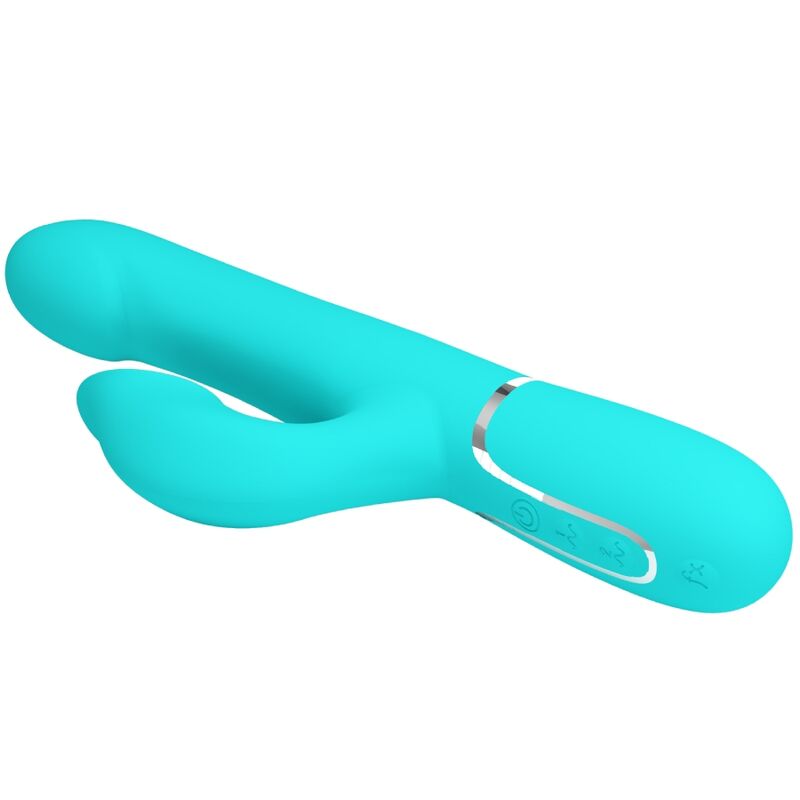 PRETTY LOVE - RABBIT VIBRATOR PEARLS AQUA GREEN - 6
