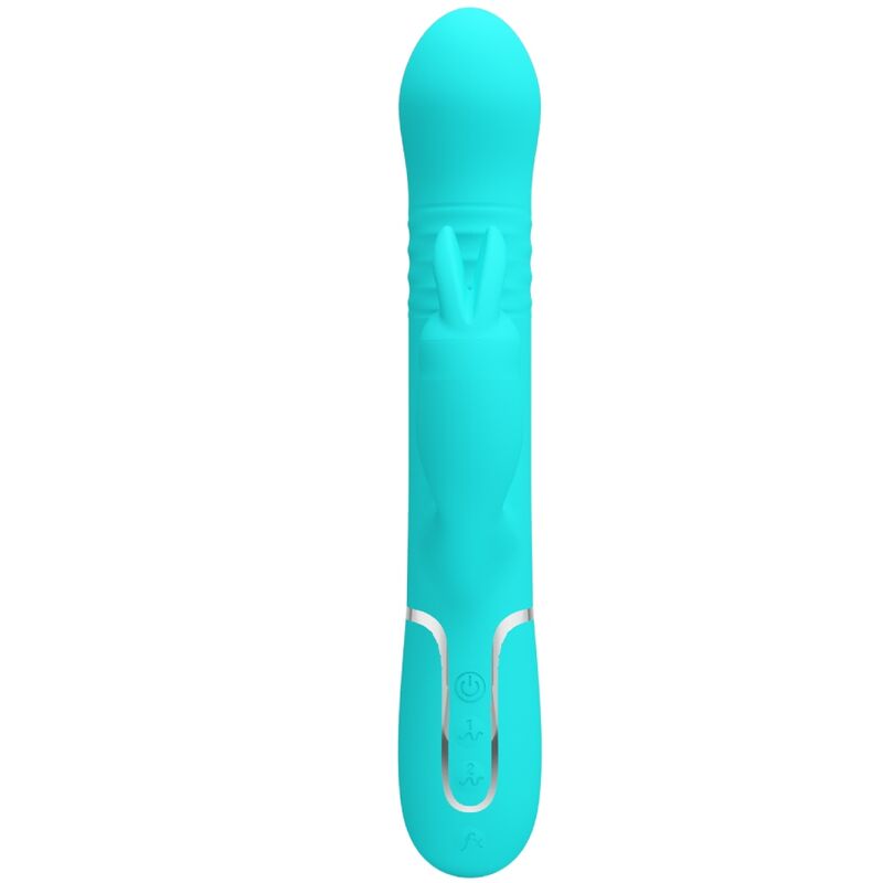 PRETTY LOVE - COALE RABBIT VIBRATOR PEARLS AQUA GREEN - 2