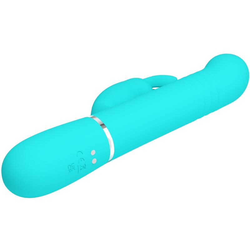 PRETTY LOVE - COALE RABBIT VIBRATOR PEARLS AQUA GREEN - 5