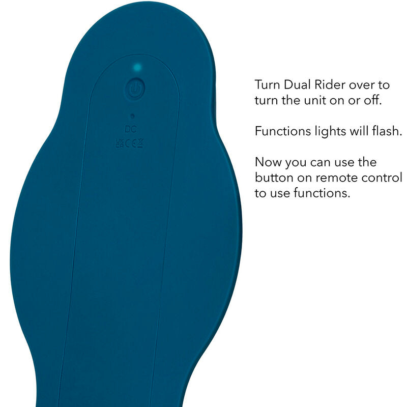 CALEXOTICS - RIDER MASSAGER DOUBLE MOTOR REMOTE CONTROL BLUE - 15