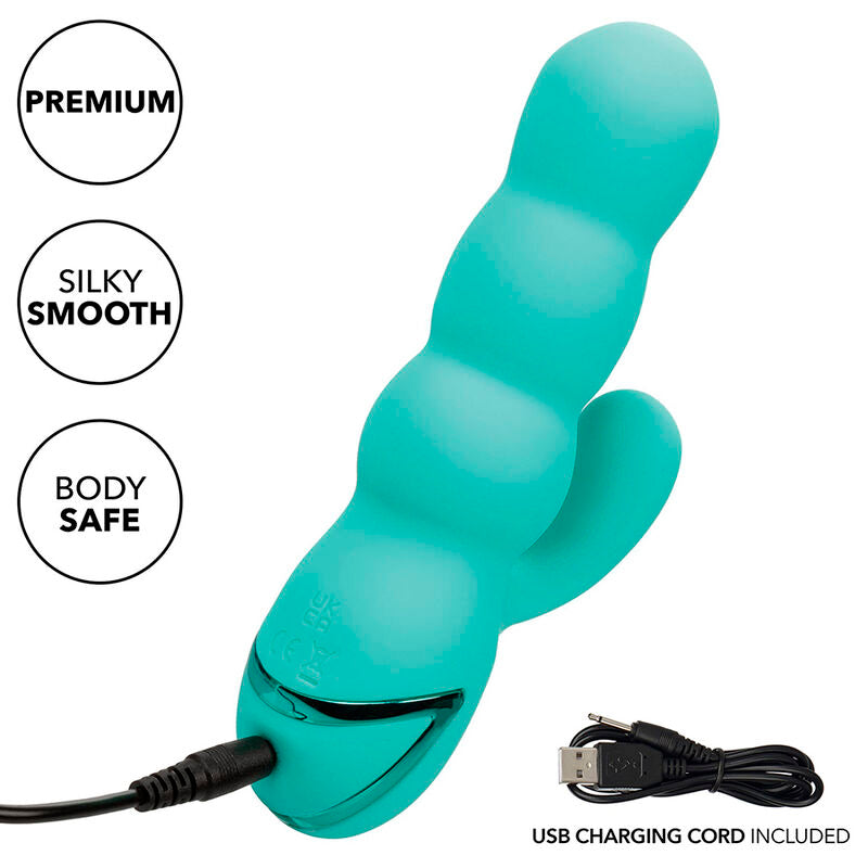 CALEXOTICS - DEL MAR DIVA VIBRATOR RABBIR AQUA GREEN BY CALIFORNIA DREAMING - 9