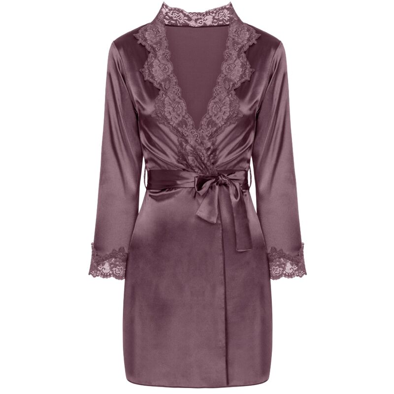 LIVCO CORSETTI FASHION - JACQUELINE LC 90249 DRESSING GOWN + SHIRT + PANTY PURPLE S/M