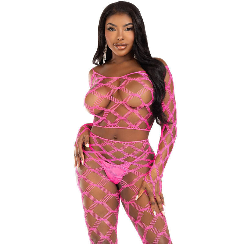 LEG AVENUE - TOP & LEGGINS HARDCORE VIOLET - FUCHSIA - 11