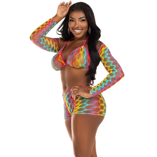 LEG AVENUE - THREE PIECE SET MULTICOLOR - 1