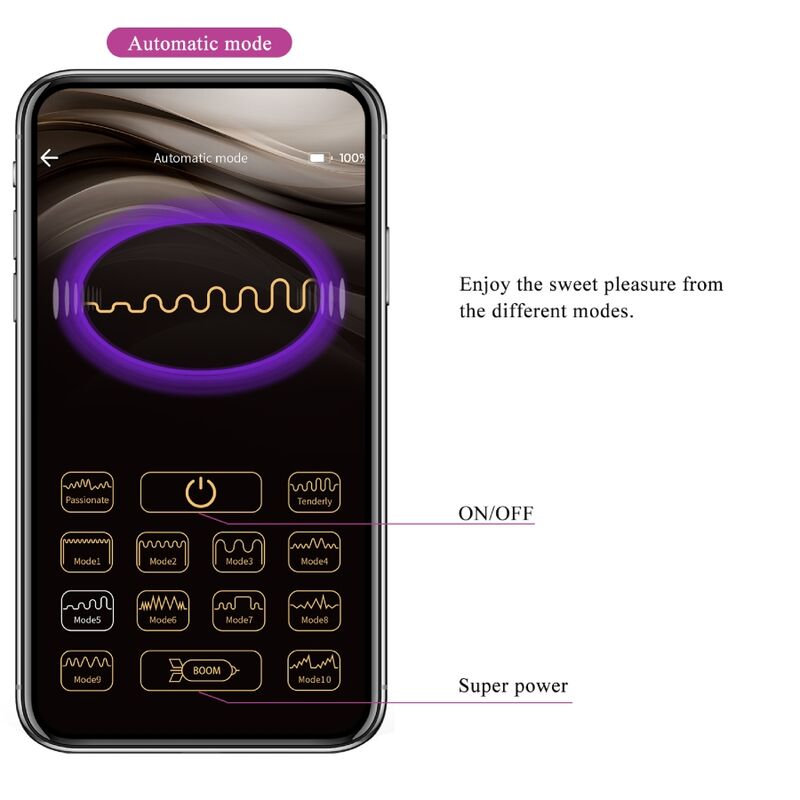 PRETTY LOVE - NYMPH VIBRATING EGG APP CONTROLLED LILA - 8