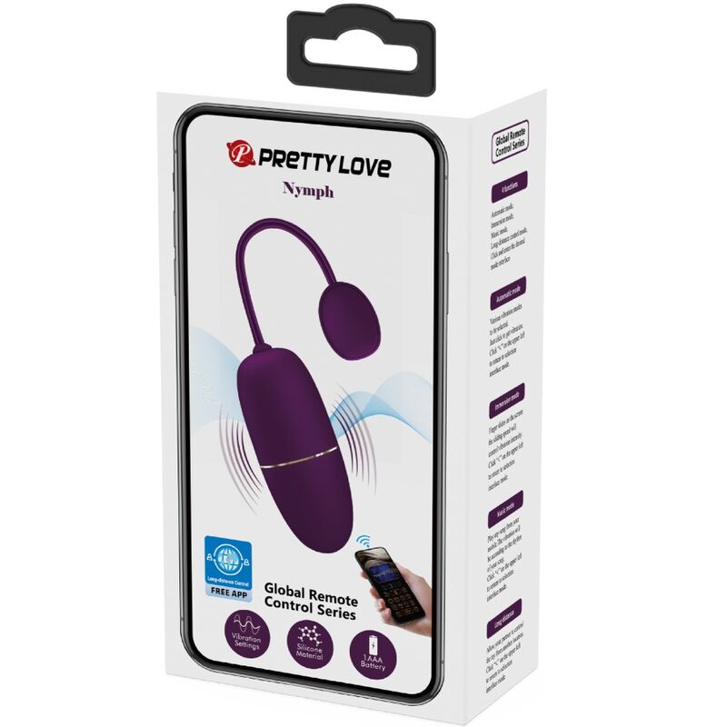 PRETTY LOVE - NYMPH APP CONTROLLED VIBRATING EGG LILA