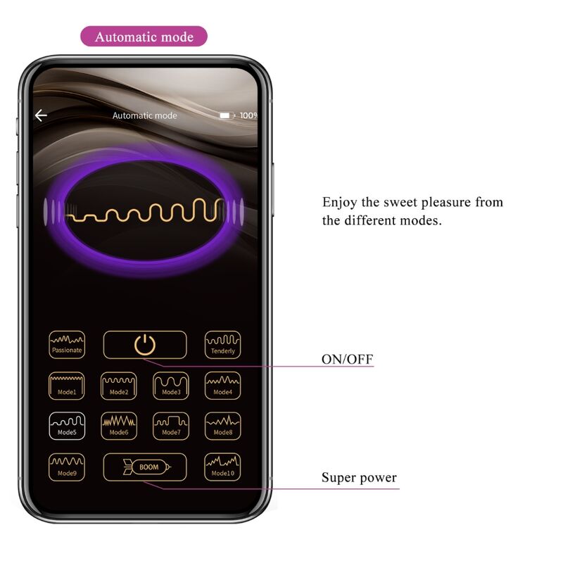 PRETTY LOVE - FISHERMAN APP CONTROLLED VIBRATING EGG LILA - 12