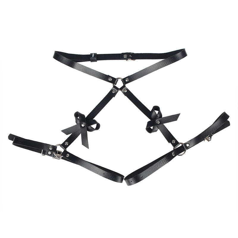 SUBBLIME - LEATHER WAIST AND LEG HARNESS BLACK ONE SIZE - 3