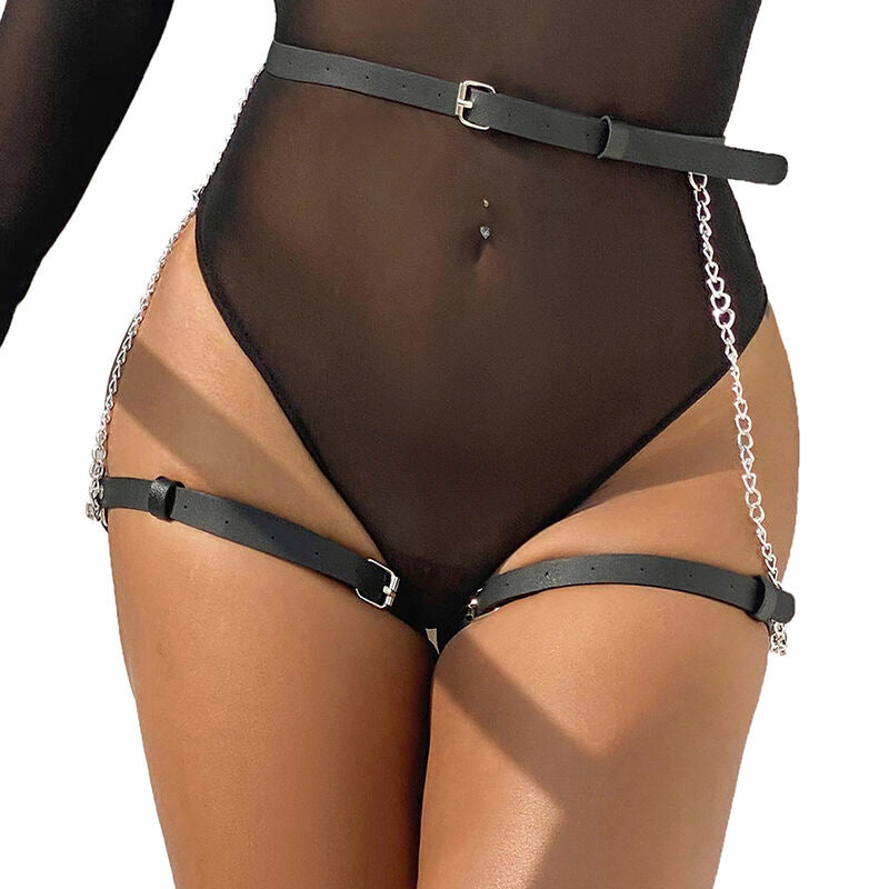 SUBBLIME - LEATHER BELT HARNESS BLACK ONE SIZE - 11