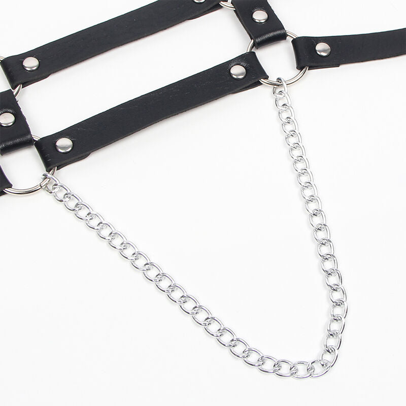 SUBBLIME - HARNESS WITH STRAPS AND CHAIN DETAILS ONE SIZE