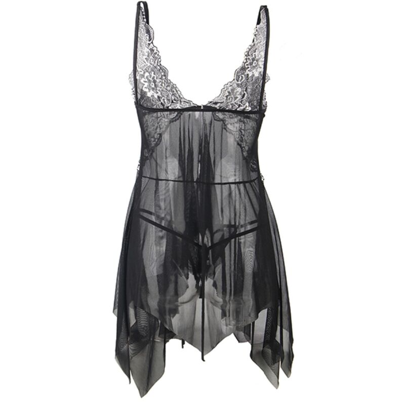 SUBBLIME - BABYDOLL FABRIC TULLE CHEST LACE L/XL - L/XL - 20