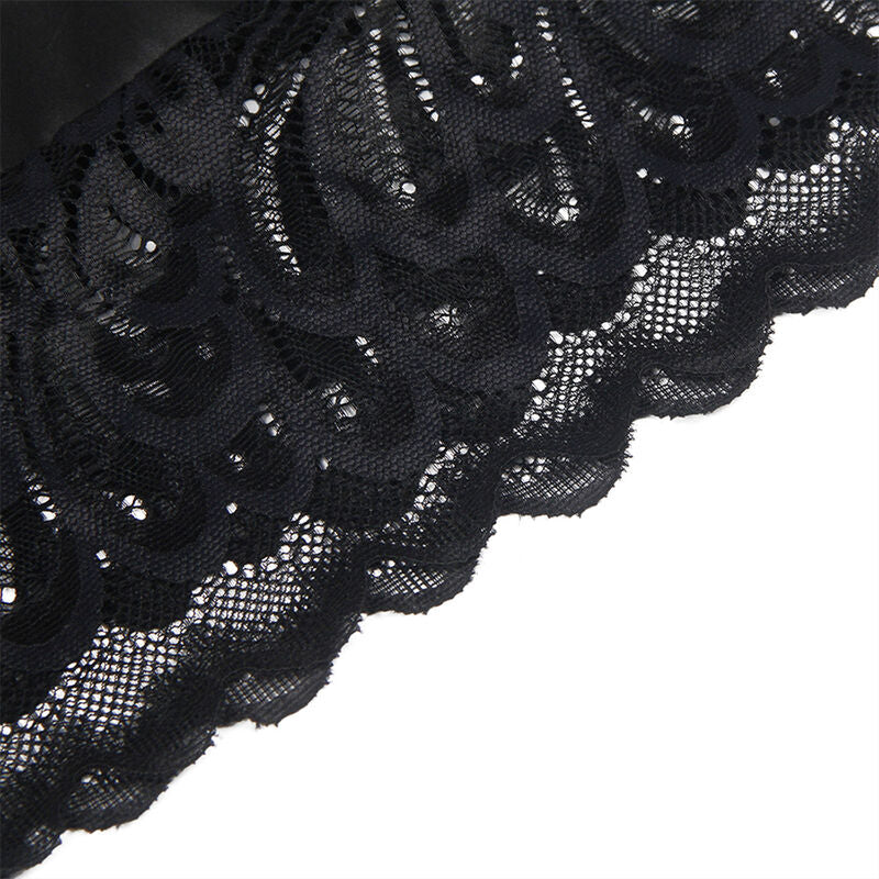 SUBBLIME - BABYDOLL WITH FLORAL PRINT CHEST BLACK S/M - 9