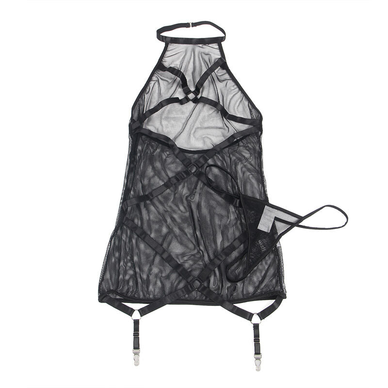 SUBLLIME - TRANSPARENT HALTER NECK DRESS BLACK L/XL - S/M - 14