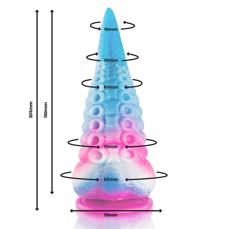 EPIC - PHORCYS BLUE TENTACLE DILDO BIG SIZE - 5