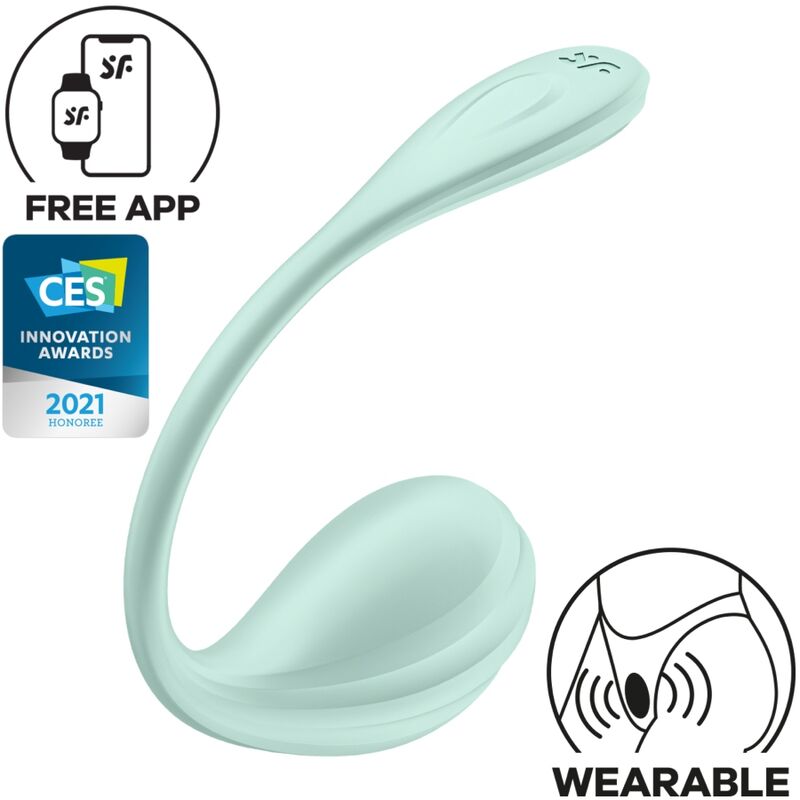 SATISFYER - SMOOTH PETAL G-POINT STIMULATOR WATER GREEN FREE APP - 6