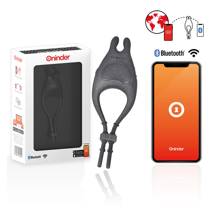 ONINDER - PAMPA RECHARGEABLE ADJUSTABLE VIBRATOR RING WITH CLITORIS STIMULATOR 10 SPEED - FREE APP - 8